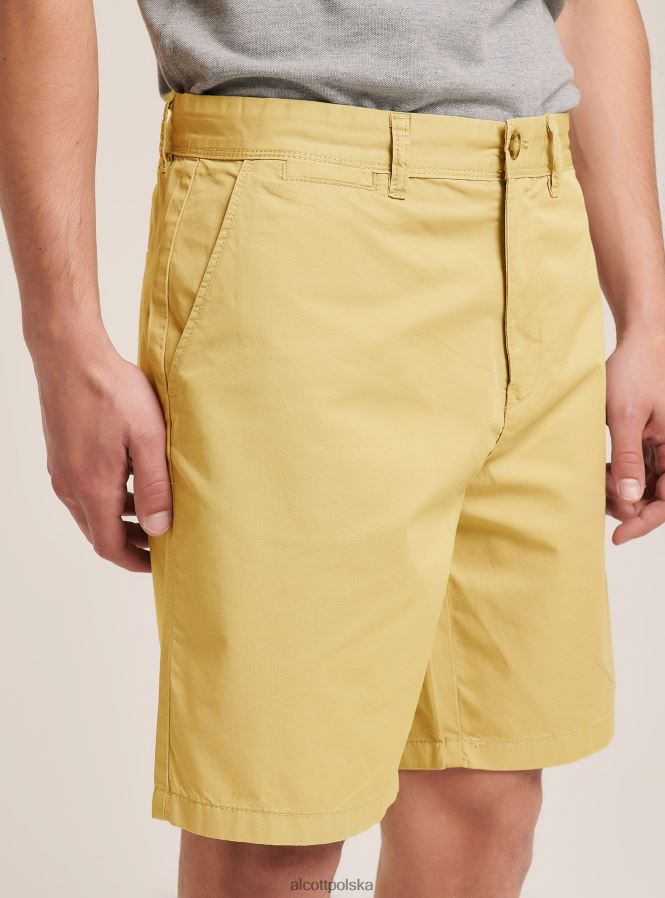 odzież Alcott gładkie bermudy z diagonalu czarny mężczyźni 2TXFF61171