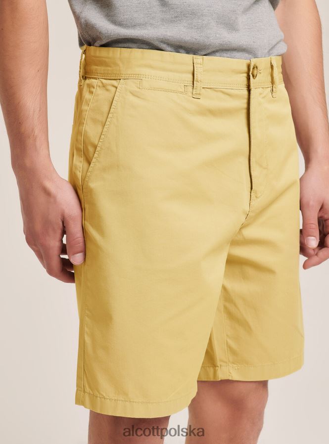 odzież Alcott gładkie bermudy z diagonalu czarny mężczyźni 2TXFF61171