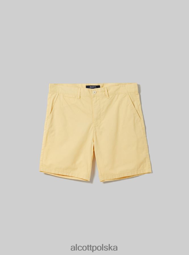 odzież Alcott gładkie bermudy z diagonalu czarny mężczyźni 2TXFF61171