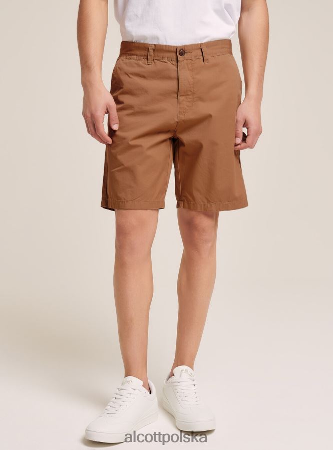 odzież Alcott gładkie bermudy z diagonalu czarny mężczyźni 2TXFF6708