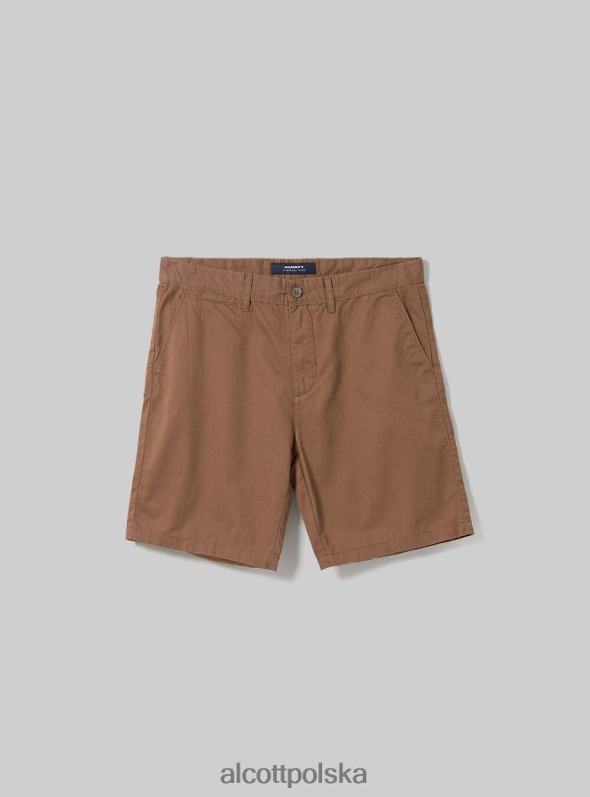 odzież Alcott gładkie bermudy z diagonalu czarny mężczyźni 2TXFF6708