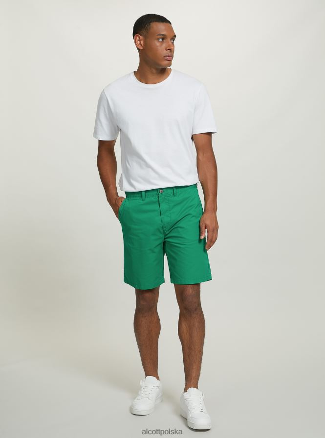 odzież Alcott gładkie bermudy z diagonalu czarny mężczyźni 2TXFF6765