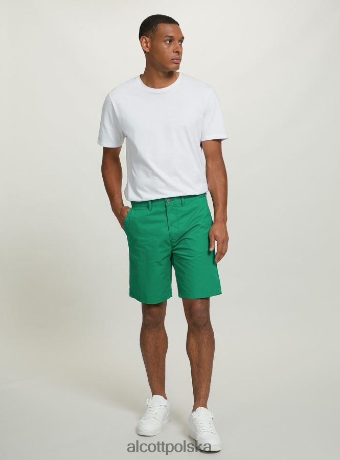 odzież Alcott gładkie bermudy z diagonalu czarny mężczyźni 2TXFF6765