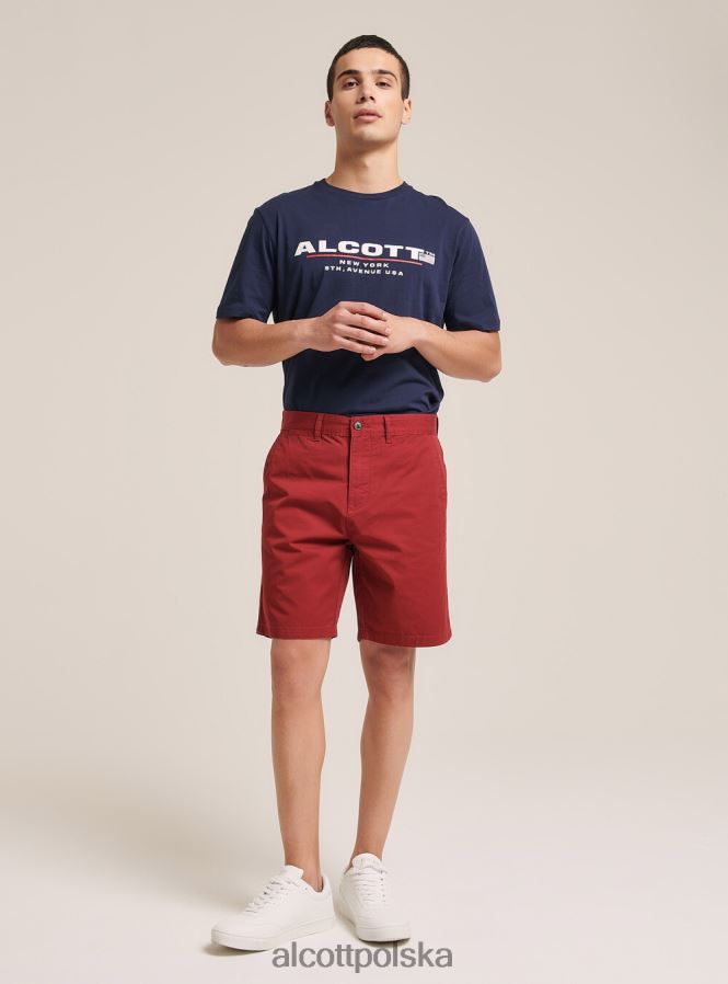 odzież Alcott gładkie bermudy z diagonalu czarny mężczyźni 2TXFF6828