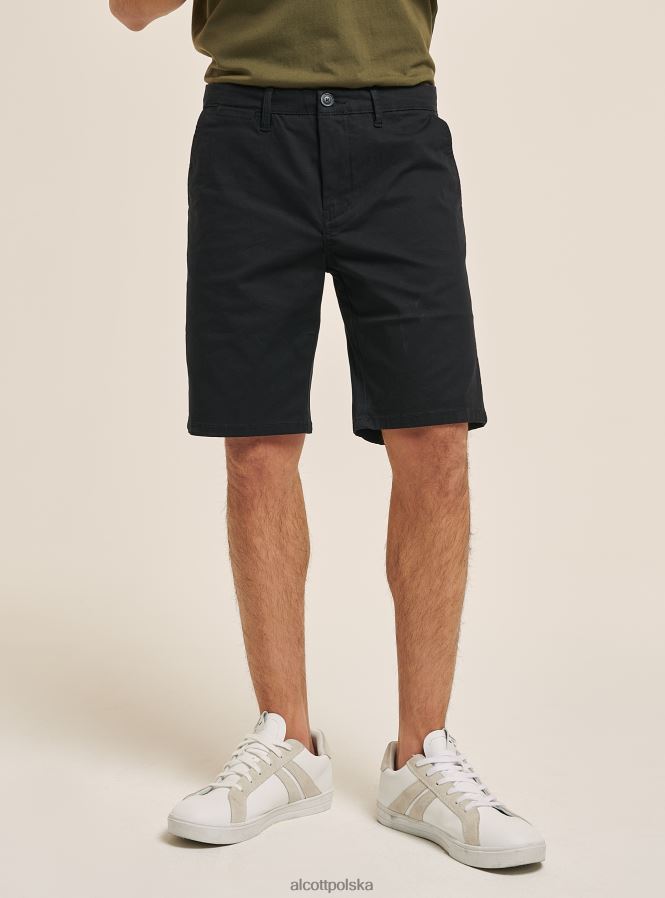 odzież Alcott gładkie bermudy z diagonalu niebieska marynarka wojenna mężczyźni 2TXFF6601