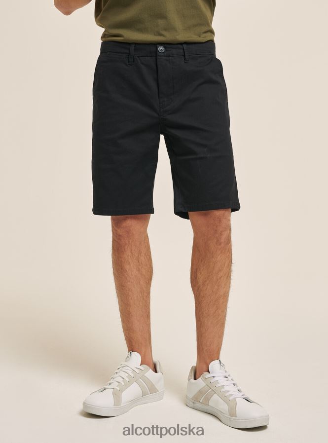 odzież Alcott gładkie bermudy z diagonalu niebieska marynarka wojenna mężczyźni 2TXFF6601