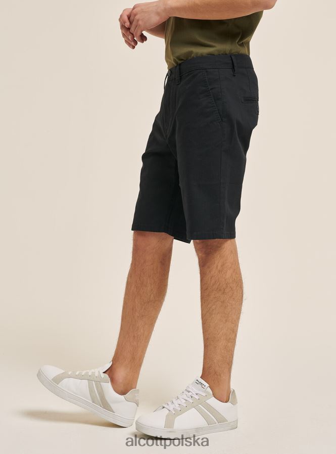 odzież Alcott gładkie bermudy z diagonalu niebieska marynarka wojenna mężczyźni 2TXFF6601