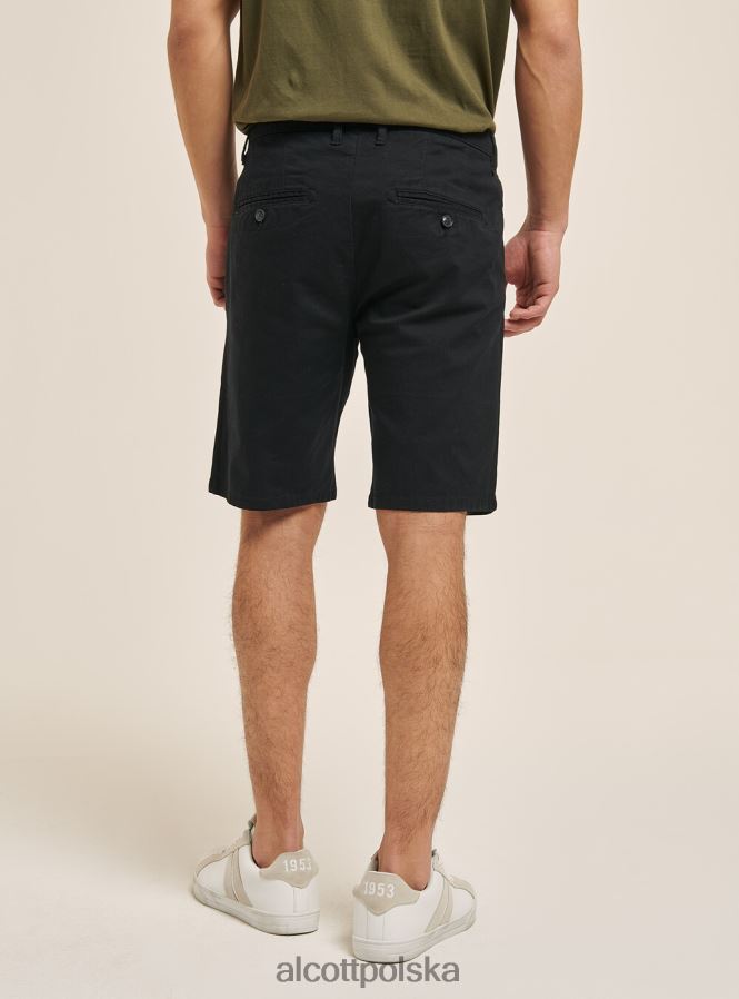 odzież Alcott gładkie bermudy z diagonalu niebieska marynarka wojenna mężczyźni 2TXFF6601