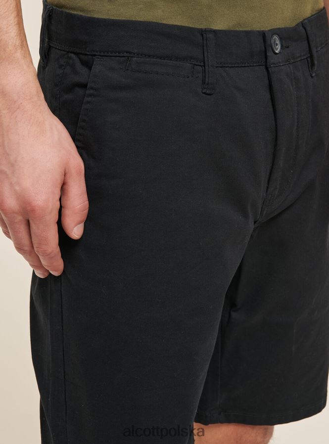 odzież Alcott gładkie bermudy z diagonalu niebieska marynarka wojenna mężczyźni 2TXFF6601