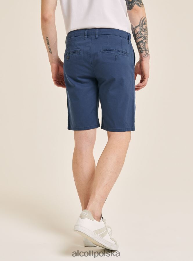 odzież Alcott gładkie bermudy z diagonalu niebieska marynarka wojenna mężczyźni 2TXFF6946