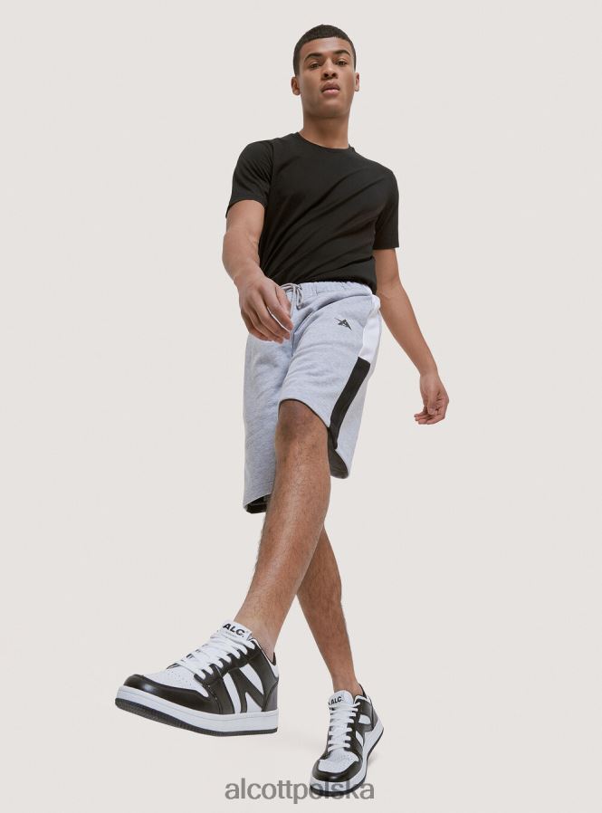 odzież Alcott krótkie spodnie z pluszowej bawełny z nadrukiem czarny mężczyźni 2TXFF61103