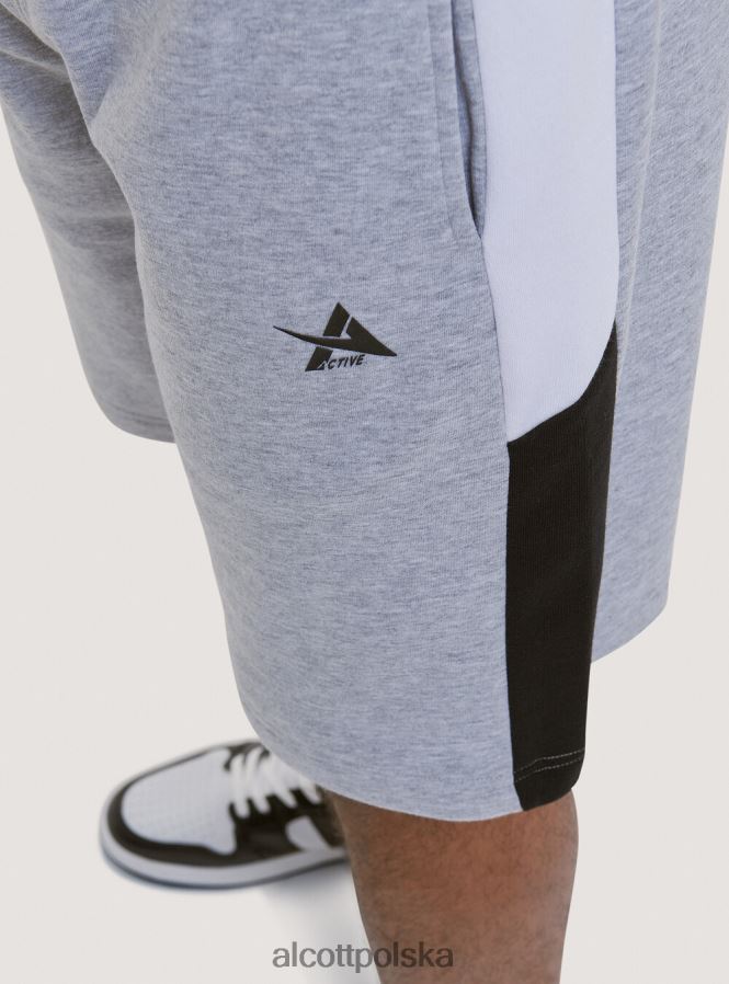 odzież Alcott krótkie spodnie z pluszowej bawełny z nadrukiem czarny mężczyźni 2TXFF61103