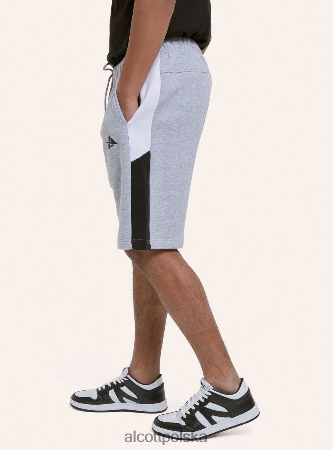 odzież Alcott krótkie spodnie z pluszowej bawełny z nadrukiem czarny mężczyźni 2TXFF61103