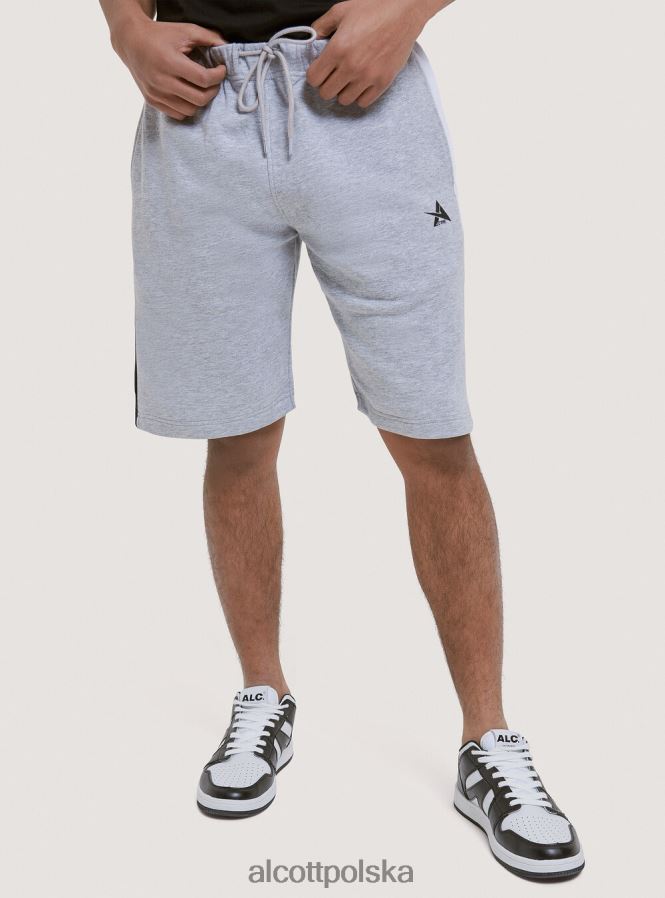 odzież Alcott krótkie spodnie z pluszowej bawełny z nadrukiem czarny mężczyźni 2TXFF61103