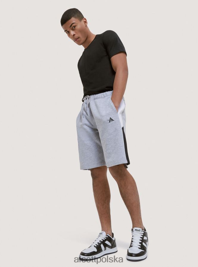 odzież Alcott krótkie spodnie z pluszowej bawełny z nadrukiem czarny mężczyźni 2TXFF61103