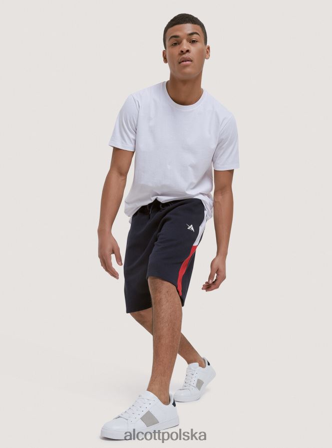 odzież Alcott krótkie spodnie z pluszowej bawełny z nadrukiem czarny mężczyźni 2TXFF6799