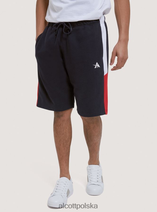 odzież Alcott krótkie spodnie z pluszowej bawełny z nadrukiem czarny mężczyźni 2TXFF6799