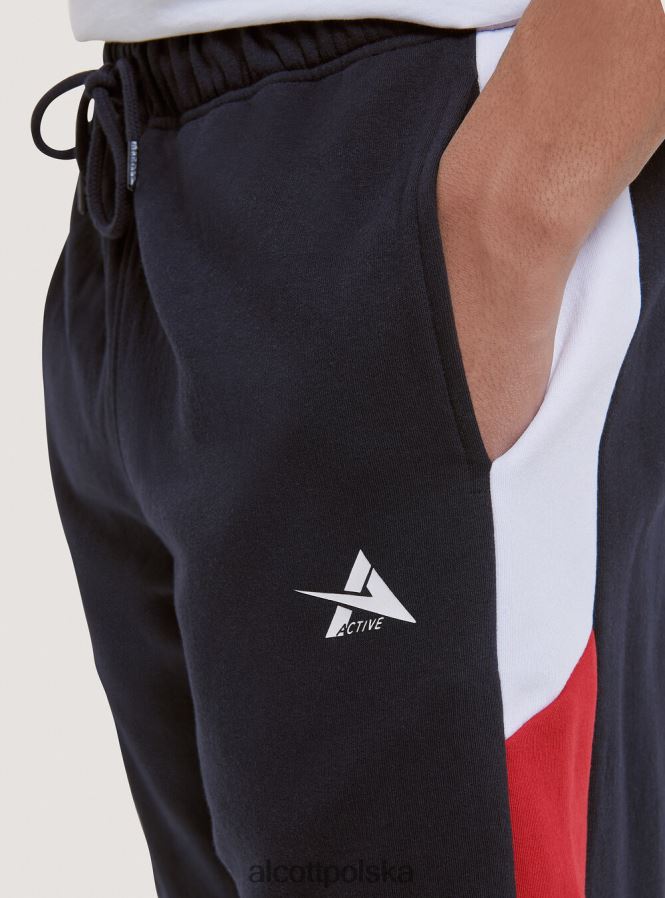 odzież Alcott krótkie spodnie z pluszowej bawełny z nadrukiem czarny mężczyźni 2TXFF6799