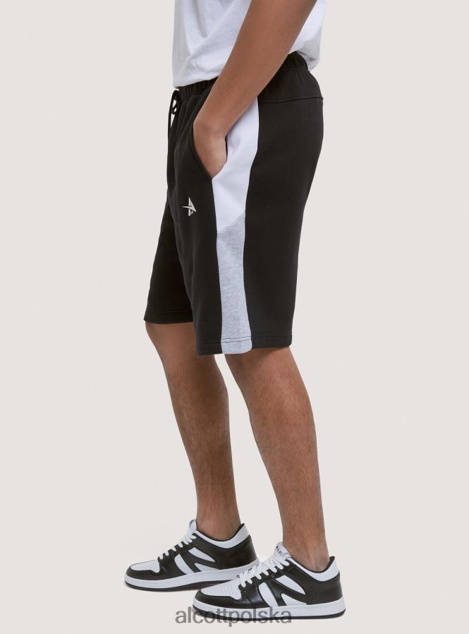 odzież Alcott krótkie spodnie z pluszowej bawełny z nadrukiem czarny mężczyźni 2TXFF6800