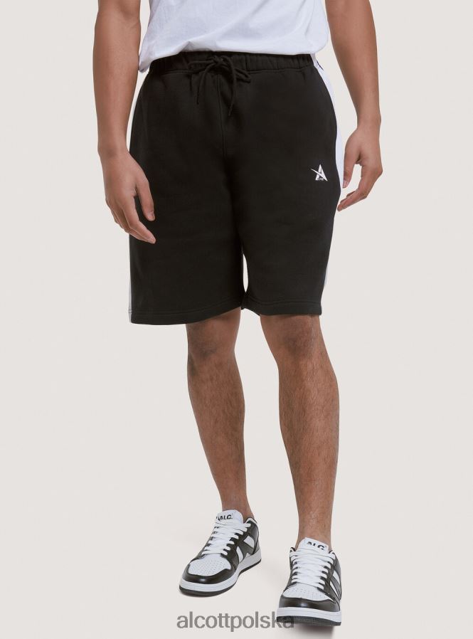 odzież Alcott krótkie spodnie z pluszowej bawełny z nadrukiem czarny mężczyźni 2TXFF6800