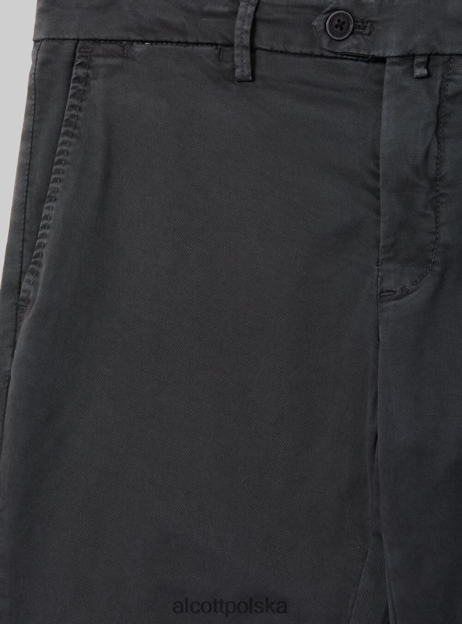 odzież Alcott Chinosy z elastycznej bawełny o diagonalnym splocie c2201 niebieski mężczyźni 2TXFF61156