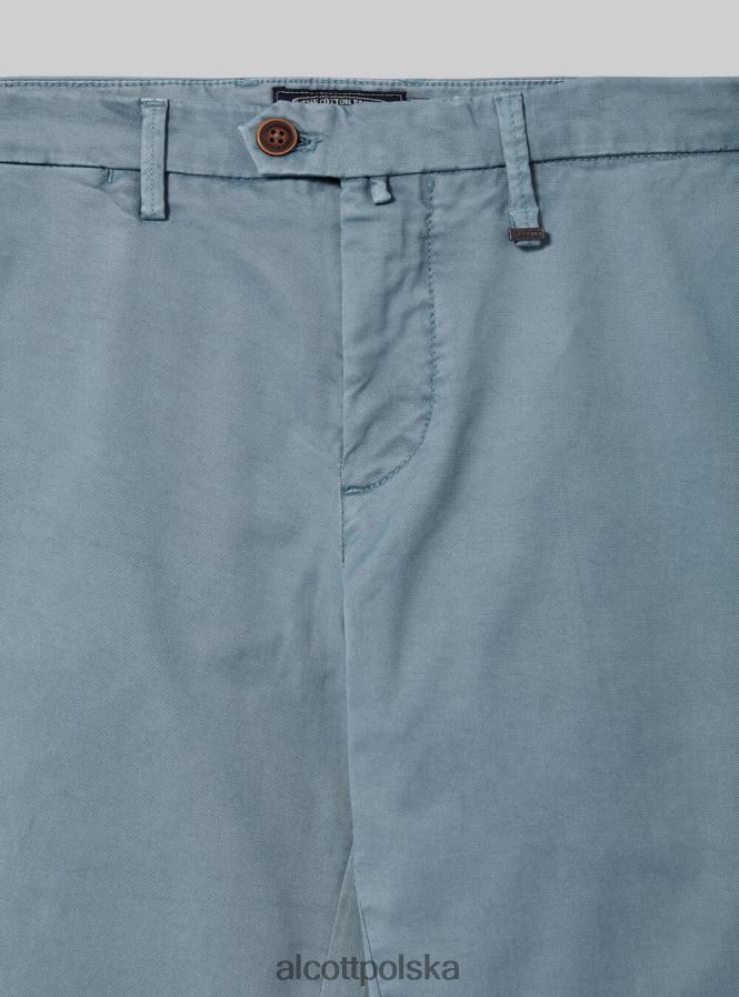 odzież Alcott Chinosy z elastycznej bawełny o diagonalnym splocie c2201 niebieski mężczyźni 2TXFF6767