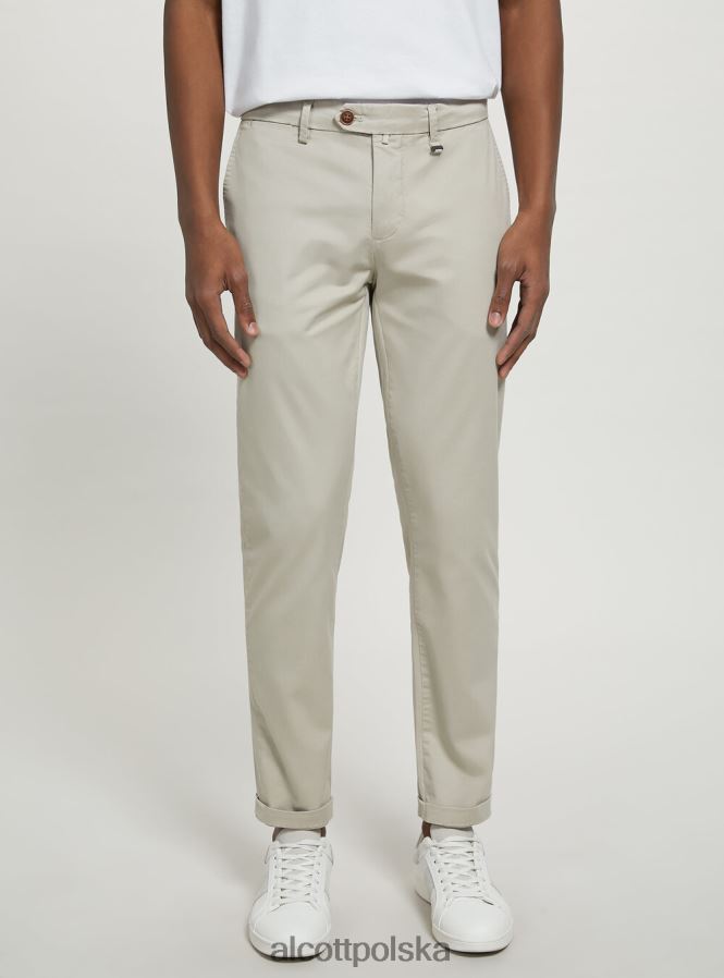 odzież Alcott Chinosy z elastycznej bawełny o diagonalnym splocie c2201 niebieski mężczyźni 2TXFF6825