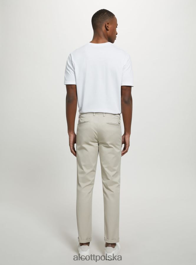 odzież Alcott Chinosy z elastycznej bawełny o diagonalnym splocie c2201 niebieski mężczyźni 2TXFF6825