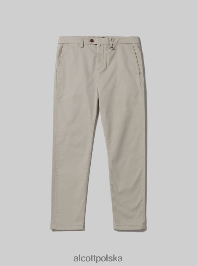 odzież Alcott Chinosy z elastycznej bawełny o diagonalnym splocie c2201 niebieski mężczyźni 2TXFF6825