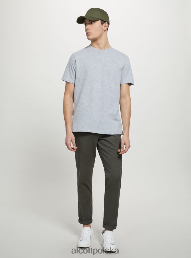 odzież Alcott Chinosy z elastycznej bawełny o diagonalnym splocie c2201 niebieski mężczyźni 2TXFF6826