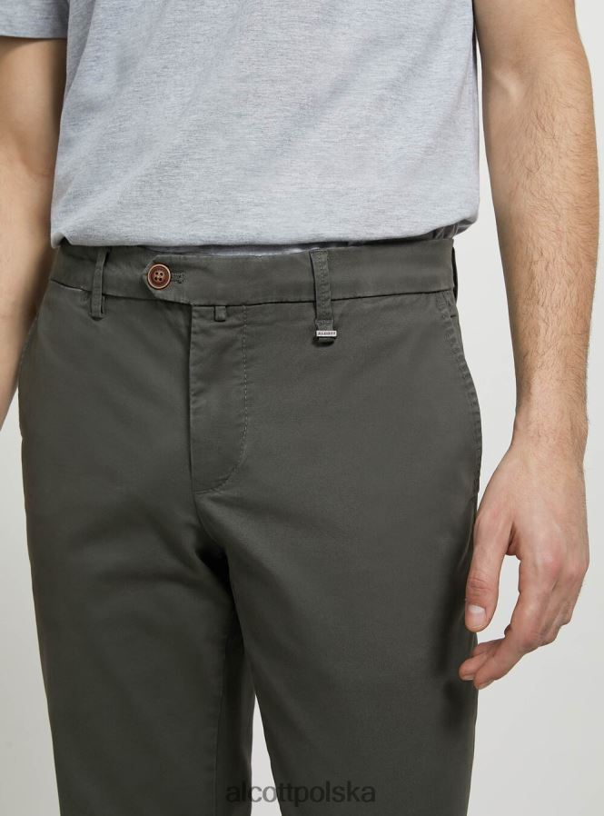 odzież Alcott Chinosy z elastycznej bawełny o diagonalnym splocie c2201 niebieski mężczyźni 2TXFF6826