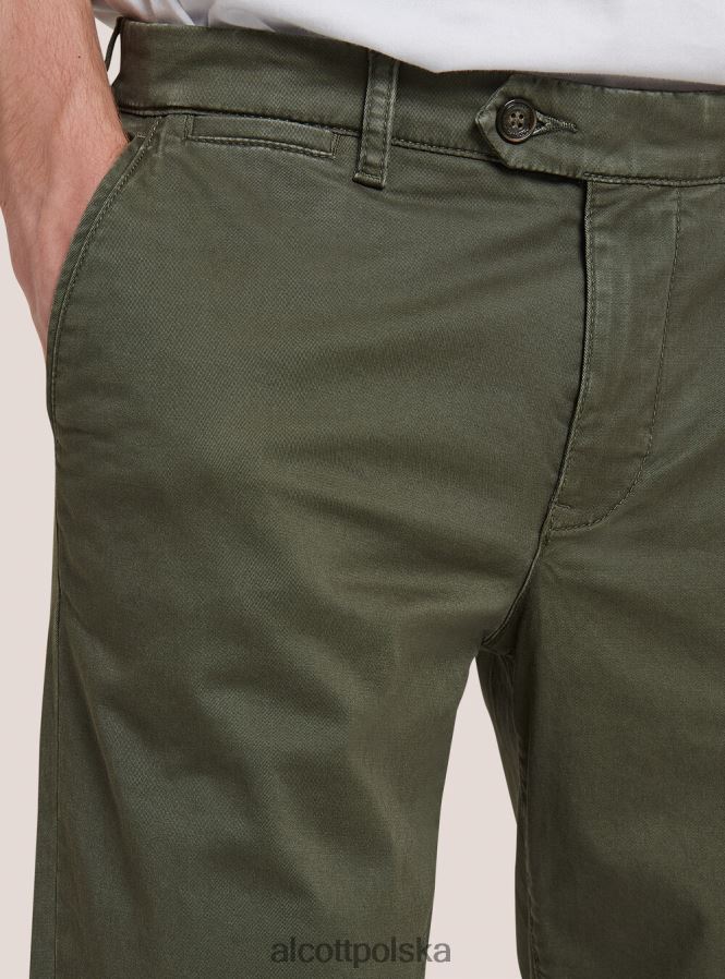 odzież Alcott Chinosy z elastycznej bawełny o diagonalnym splocie c2201 niebieski mężczyźni 2TXFF6826