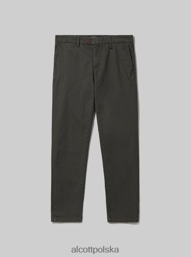 odzież Alcott Chinosy z elastycznej bawełny o diagonalnym splocie c2201 niebieski mężczyźni 2TXFF6826