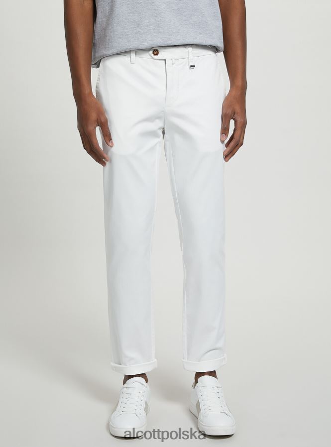 odzież Alcott Chinosy z elastycznej bawełny o diagonalnym splocie c2201 niebieski mężczyźni 2TXFF6965