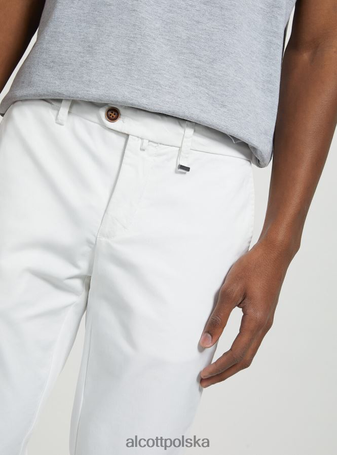 odzież Alcott Chinosy z elastycznej bawełny o diagonalnym splocie c2201 niebieski mężczyźni 2TXFF6965