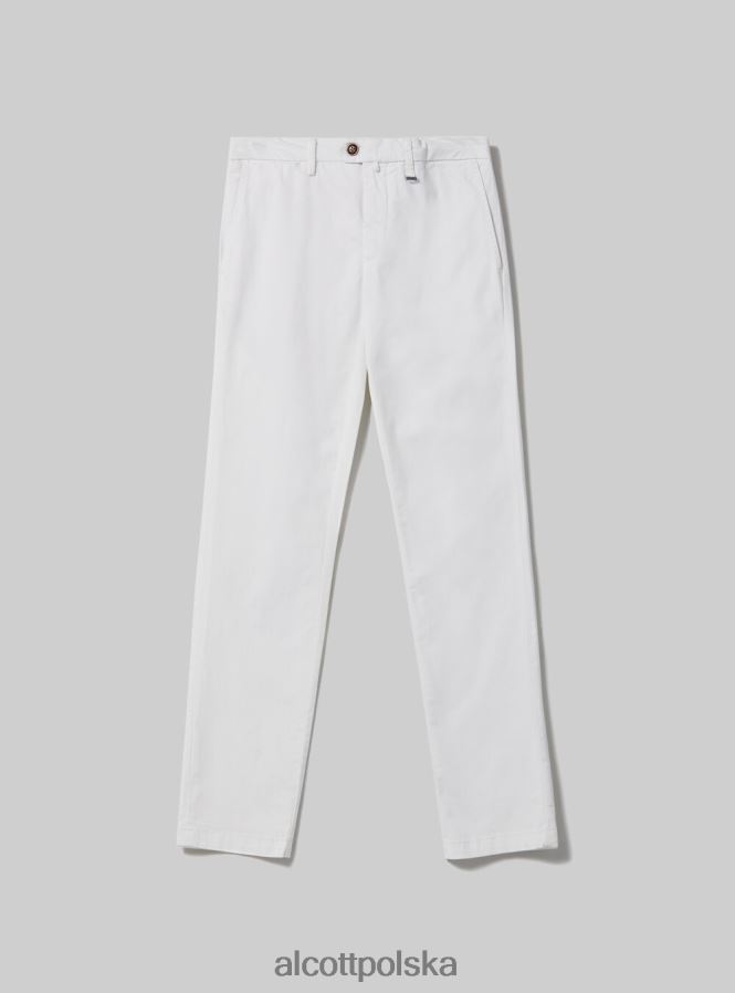 odzież Alcott Chinosy z elastycznej bawełny o diagonalnym splocie c2201 niebieski mężczyźni 2TXFF6965