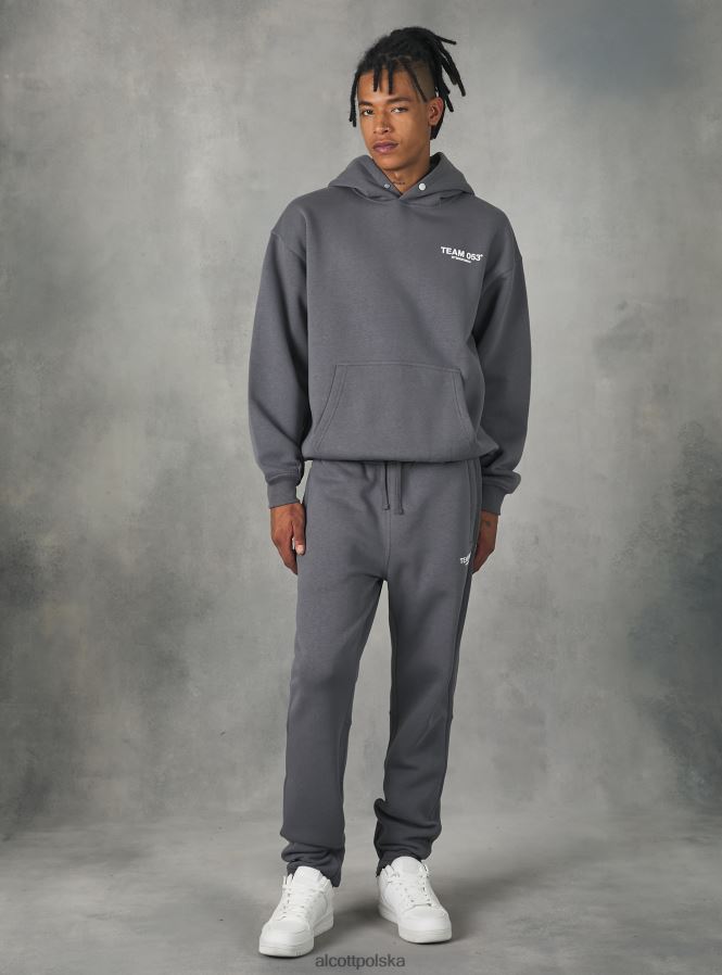 odzież Alcott Spodnie jogger z nadrukiem drużyny 053 bg1 beżowy ciemny mężczyźni 2TXFF6711