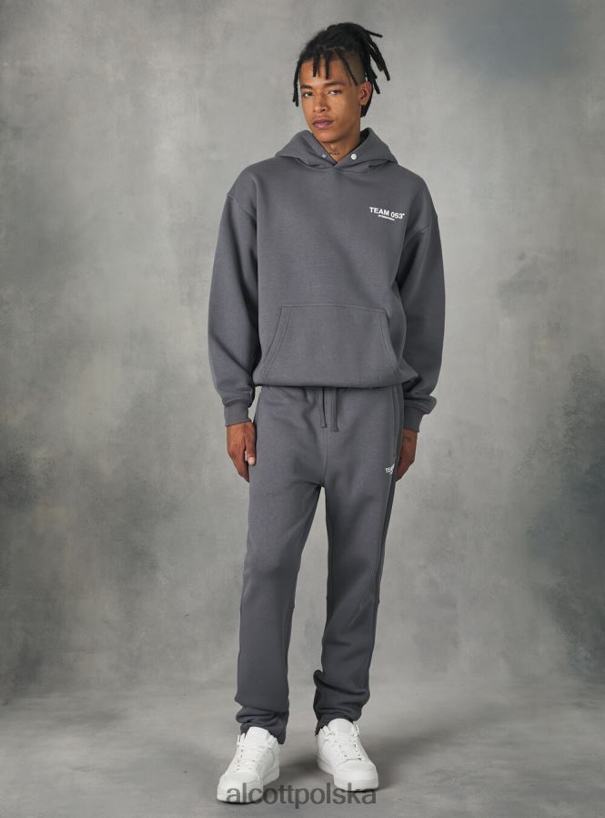 odzież Alcott Spodnie jogger z nadrukiem drużyny 053 bg1 beżowy ciemny mężczyźni 2TXFF6711