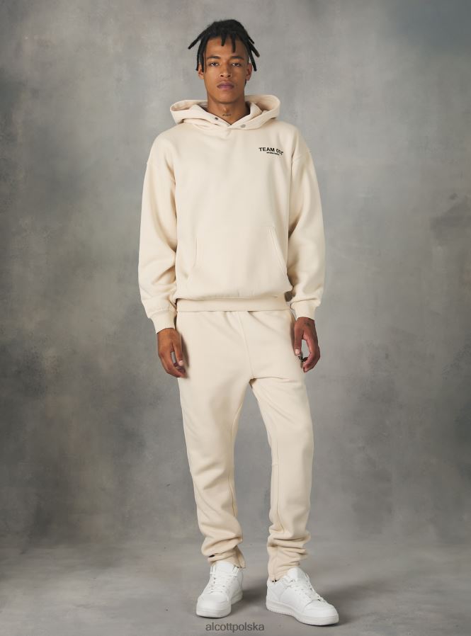 odzież Alcott Spodnie jogger z nadrukiem drużyny 053 bg1 beżowy ciemny mężczyźni 2TXFF6889