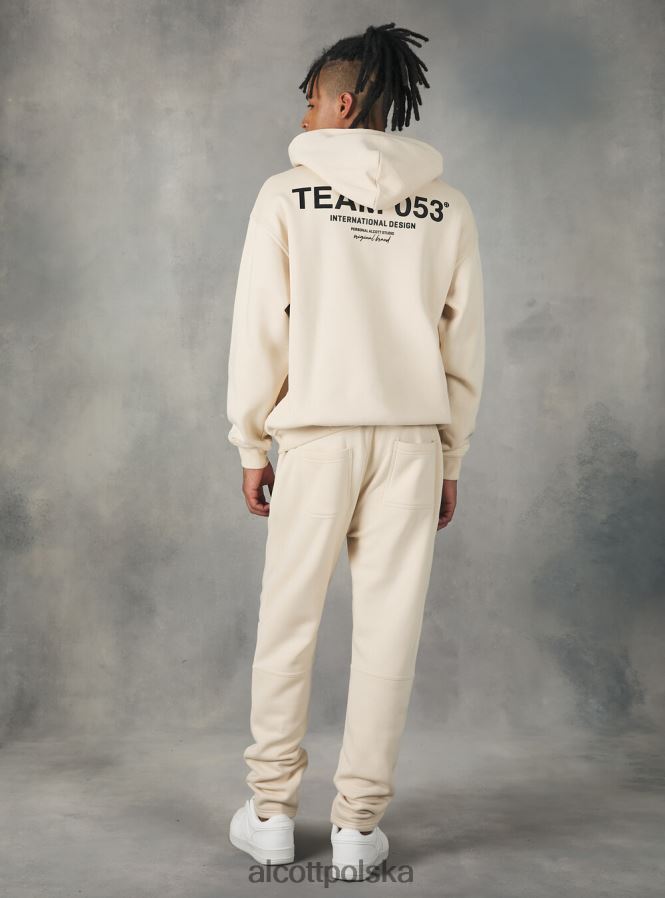 odzież Alcott Spodnie jogger z nadrukiem drużyny 053 bg1 beżowy ciemny mężczyźni 2TXFF6889