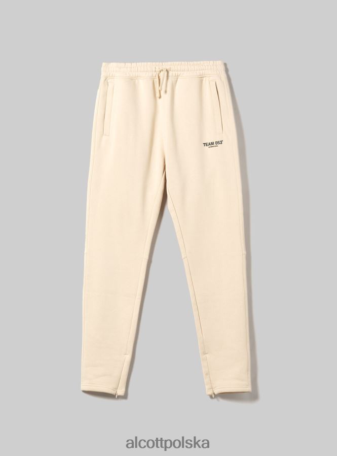 odzież Alcott Spodnie jogger z nadrukiem drużyny 053 bg1 beżowy ciemny mężczyźni 2TXFF6889