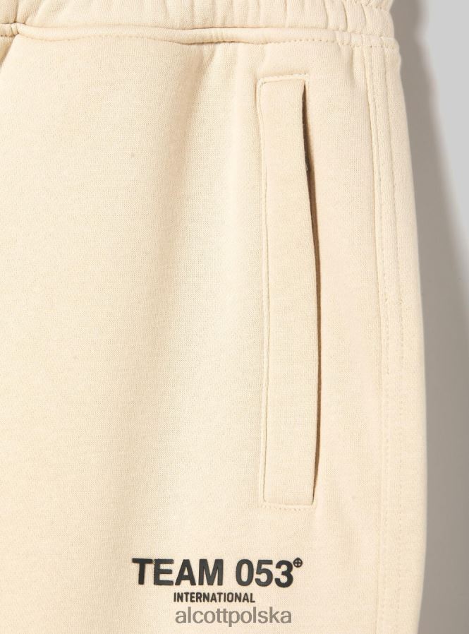 odzież Alcott Spodnie jogger z nadrukiem drużyny 053 bg1 beżowy ciemny mężczyźni 2TXFF6889