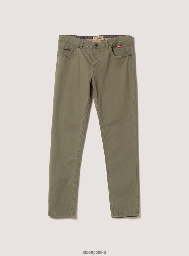 odzież Alcott Spodnie o obcisłym kroju z bawełny pochodzącej z recyklingu bk1 czarny mężczyźni 2TXFF61123