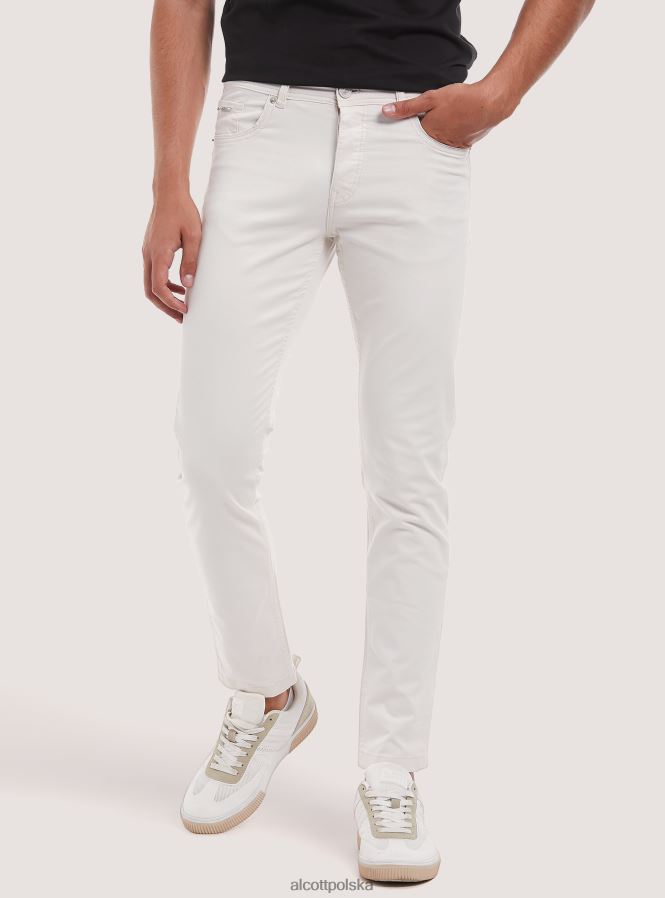 odzież Alcott Spodnie o obcisłym kroju z bawełny pochodzącej z recyklingu bk1 czarny mężczyźni 2TXFF61166