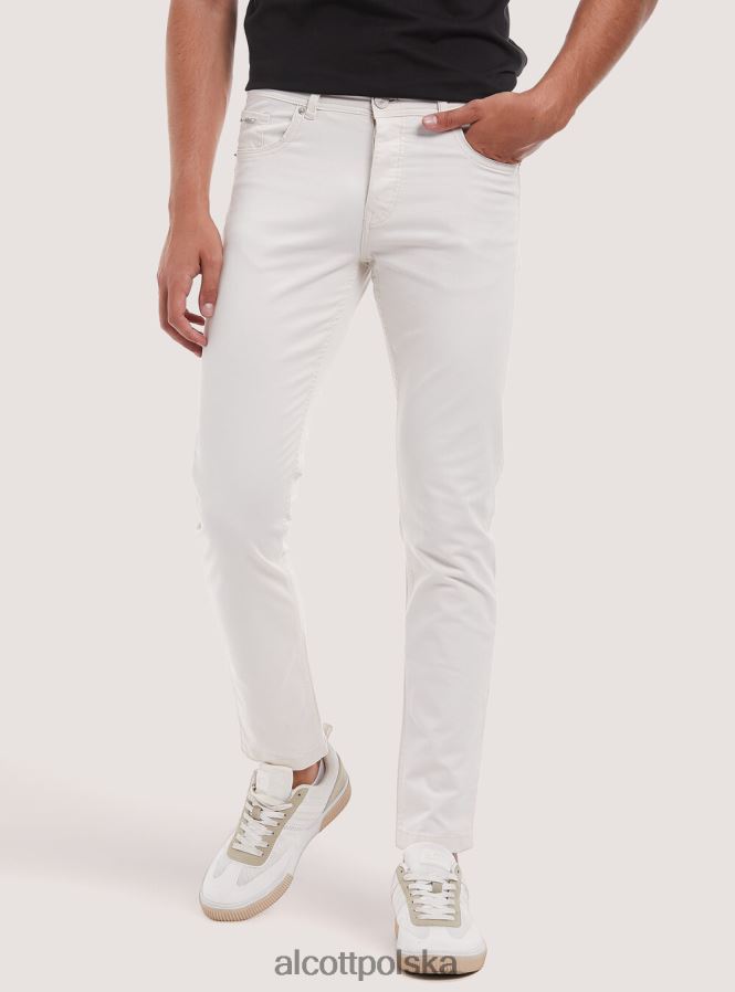 odzież Alcott Spodnie o obcisłym kroju z bawełny pochodzącej z recyklingu bk1 czarny mężczyźni 2TXFF61166