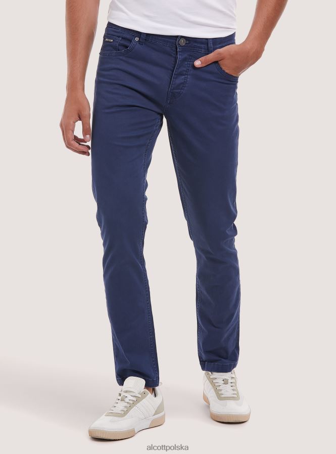 odzież Alcott Spodnie o obcisłym kroju z bawełny pochodzącej z recyklingu bk1 czarny mężczyźni 2TXFF61203