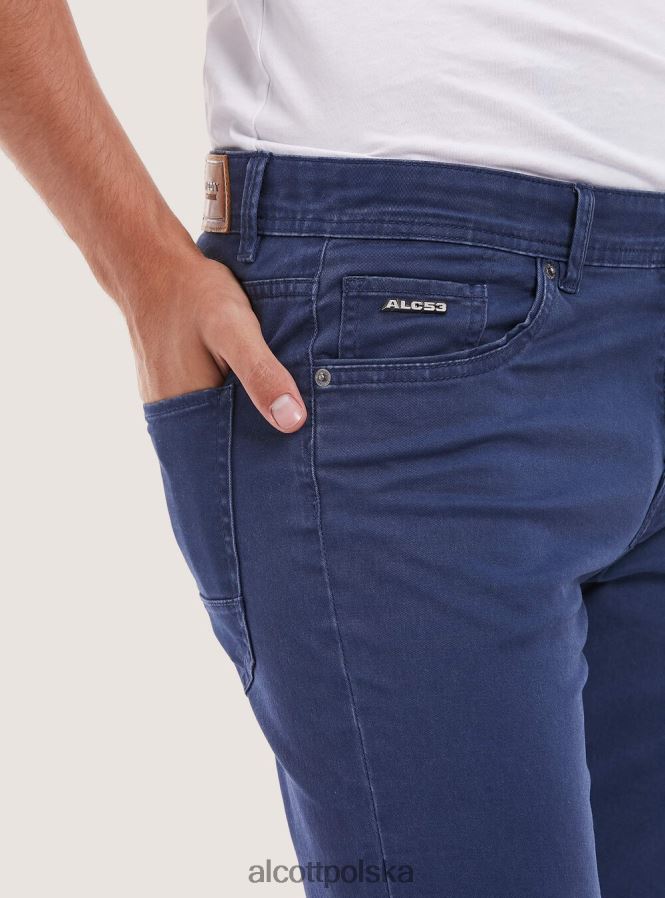 odzież Alcott Spodnie o obcisłym kroju z bawełny pochodzącej z recyklingu bk1 czarny mężczyźni 2TXFF61203