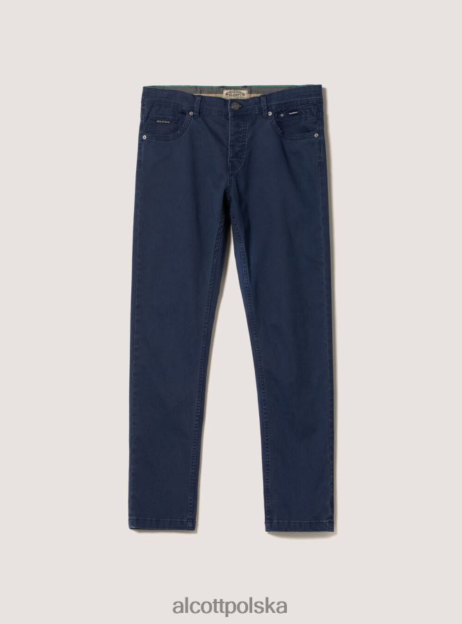 odzież Alcott Spodnie o obcisłym kroju z bawełny pochodzącej z recyklingu bk1 czarny mężczyźni 2TXFF61203