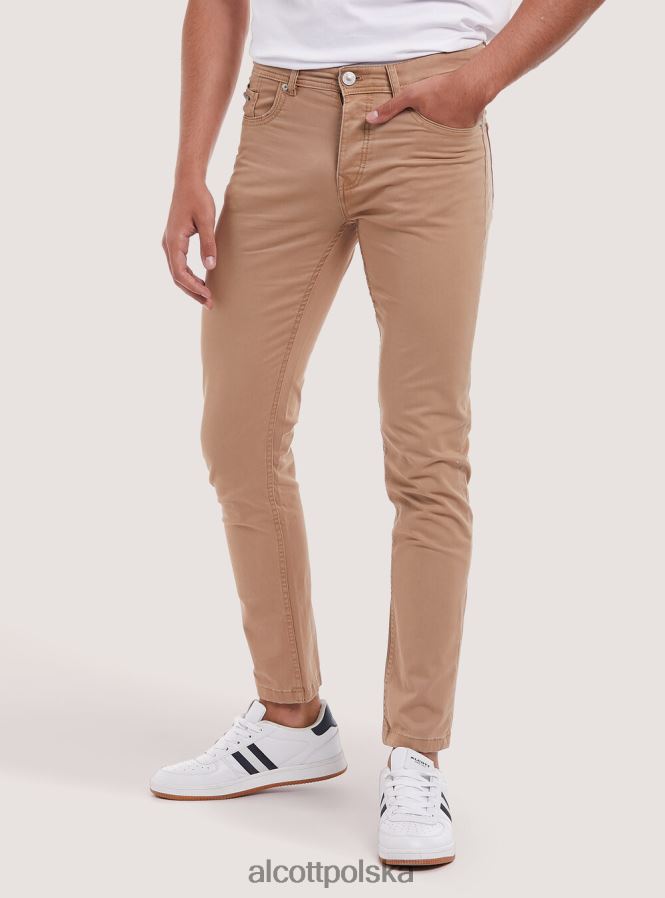 odzież Alcott Spodnie o obcisłym kroju z bawełny pochodzącej z recyklingu bk1 czarny mężczyźni 2TXFF6880