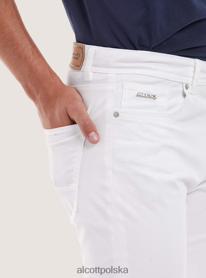 odzież Alcott Spodnie o obcisłym kroju z bawełny pochodzącej z recyklingu bk1 czarny mężczyźni 2TXFF6966